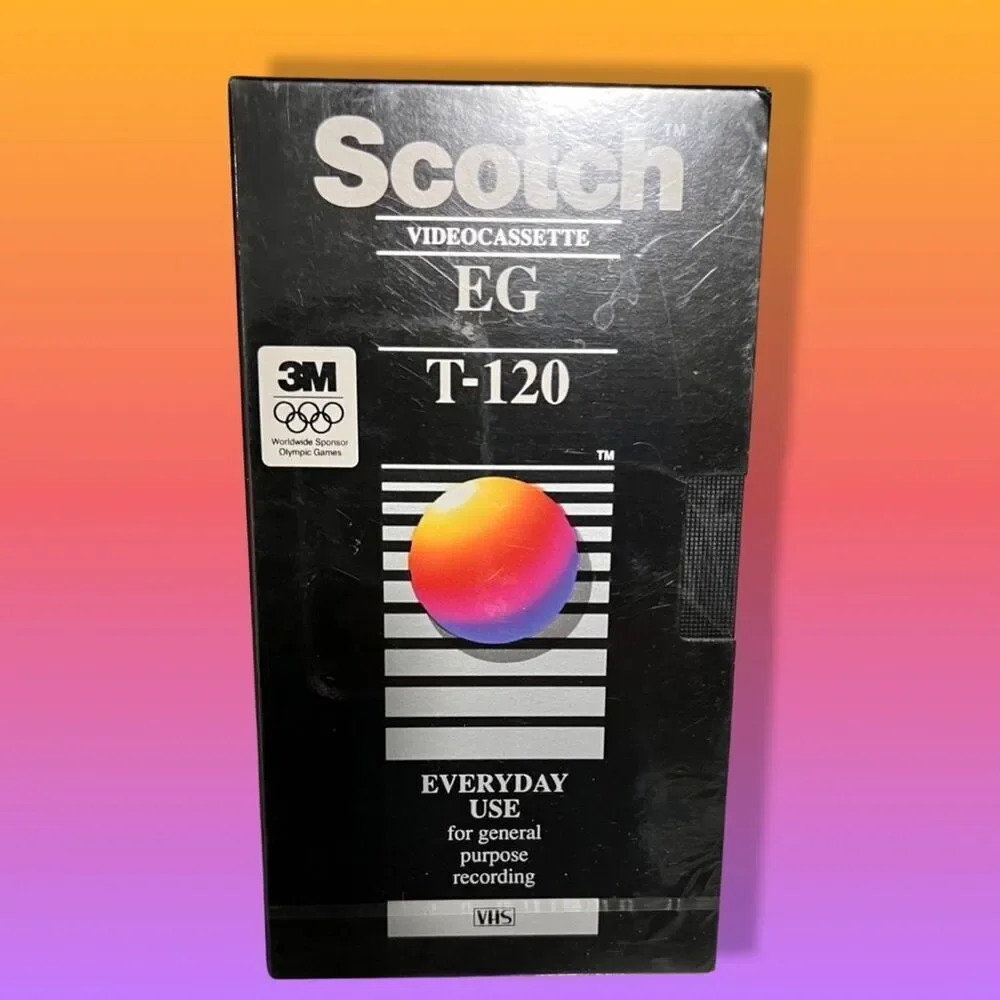 Vintage New Unopened Blank Scotch T-120 EG High Grade VHS Tape For VCR